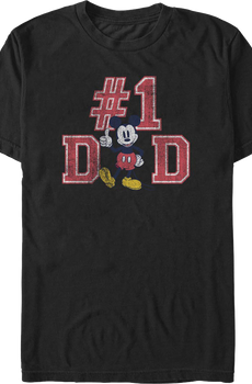 #1 Dad Mickey Mouse Disney T-Shirt