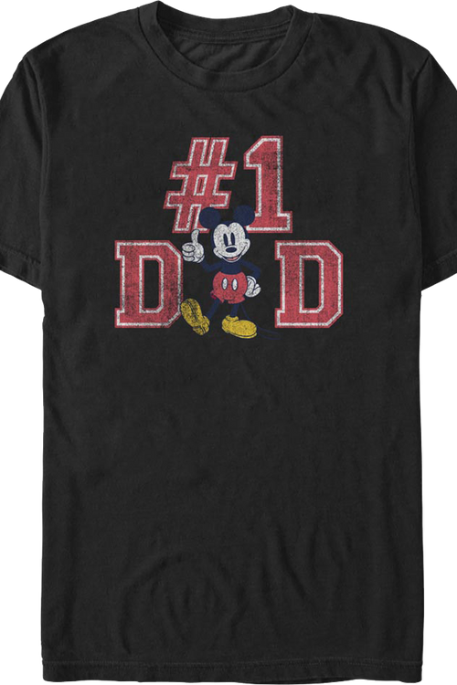 #1 Dad Mickey Mouse Disney T-Shirt