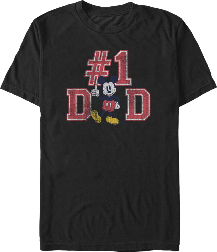 #1 Dad Mickey Mouse Disney T-Shirt