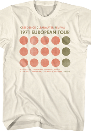 1971 European Tour Creedence Clearwater Revival T-Shirt