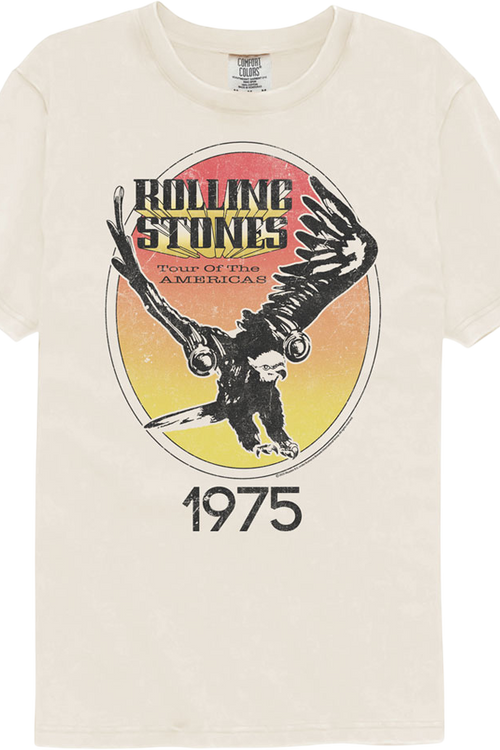 1975 Tour Of The Americas Rolling Stones Comfort Colors Brand T-Shirt
