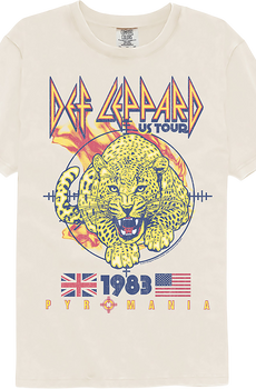 1983 Pyromania Tour Def Leppard Comfort Colors Brand T-Shirt