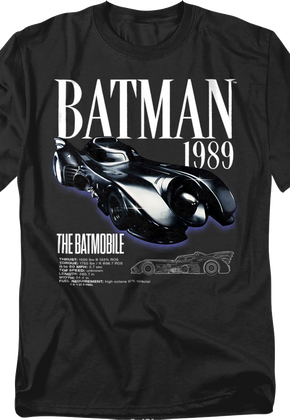 1989 Batmobile Batman T-Shirt