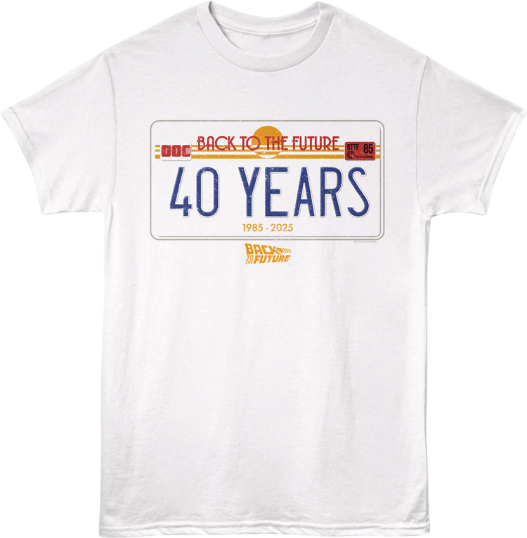 40 Years License Plate Back To The Future T-Shirt