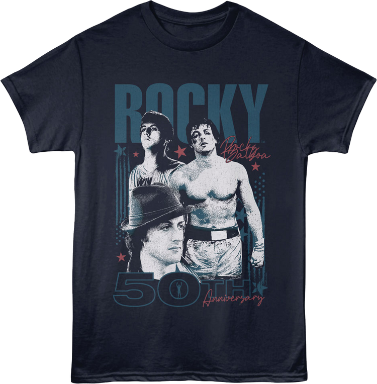50th Anniversary Collage Rocky T-Shirt