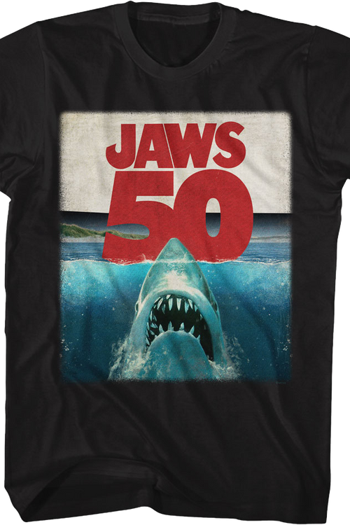 50th Anniversary Poster Jaws T-Shirt