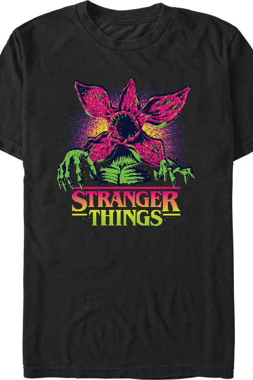 8-Bit Demogorgon & Logo Stranger Things T-Shirt