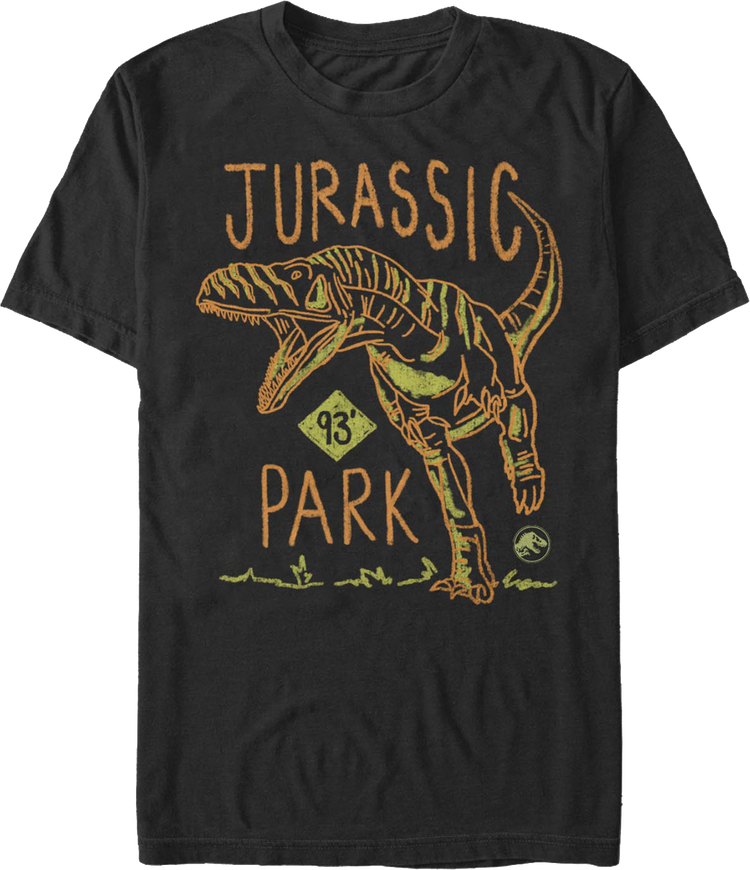 93 Sketch Jurassic Park T-Shirt