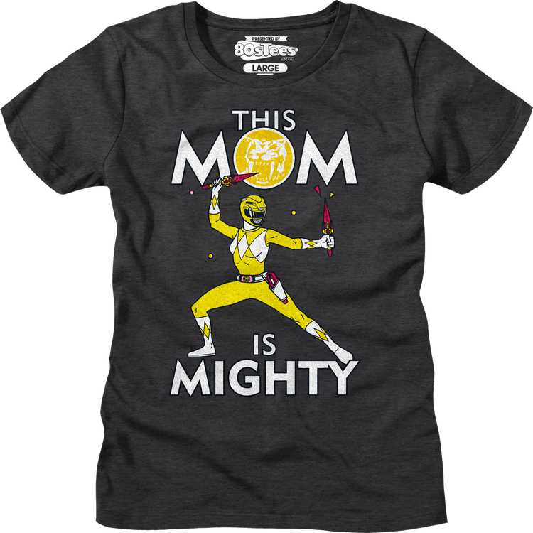 Womens Yellow Ranger This Mom Mighty Morphin Power Rangers Shirt