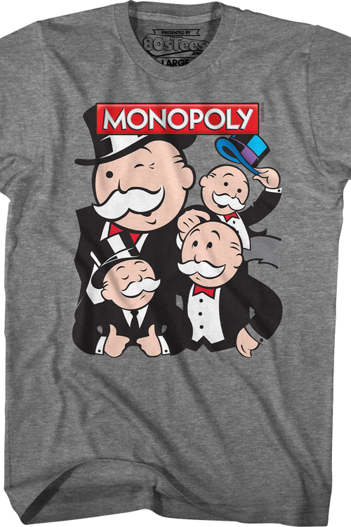 Rich Uncle Pennybags Collage Monopoly T-Shirt