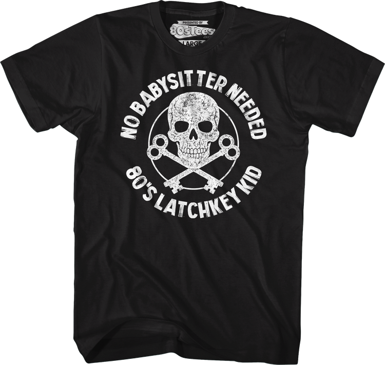No Babysitter Needed 80's Latchkey Kid T-Shirt
