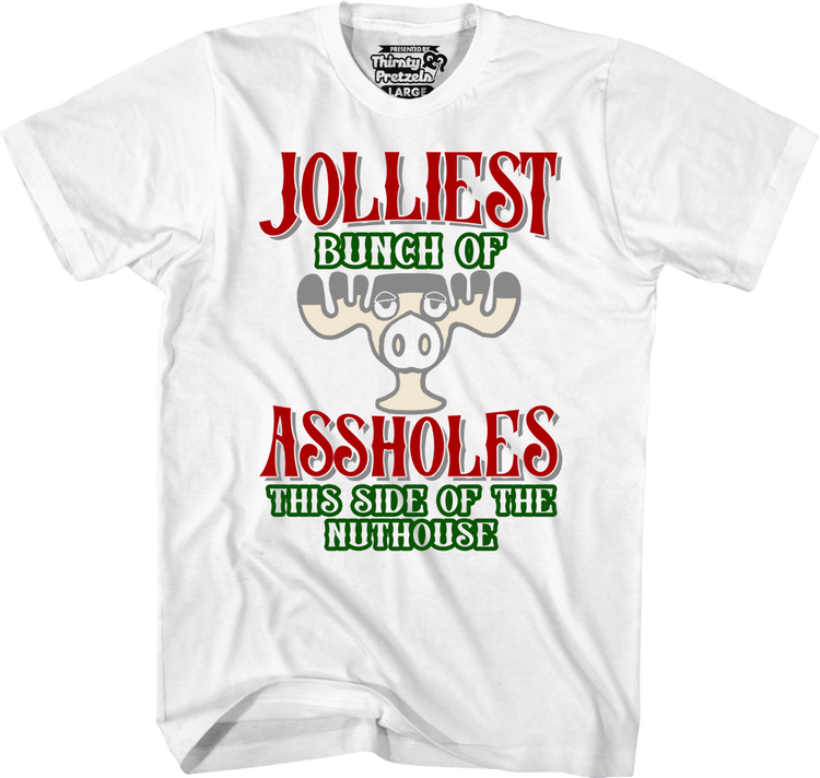 Jolliest Bunch Of Assholes Moose Mug Christmas Vacation T-Shirt