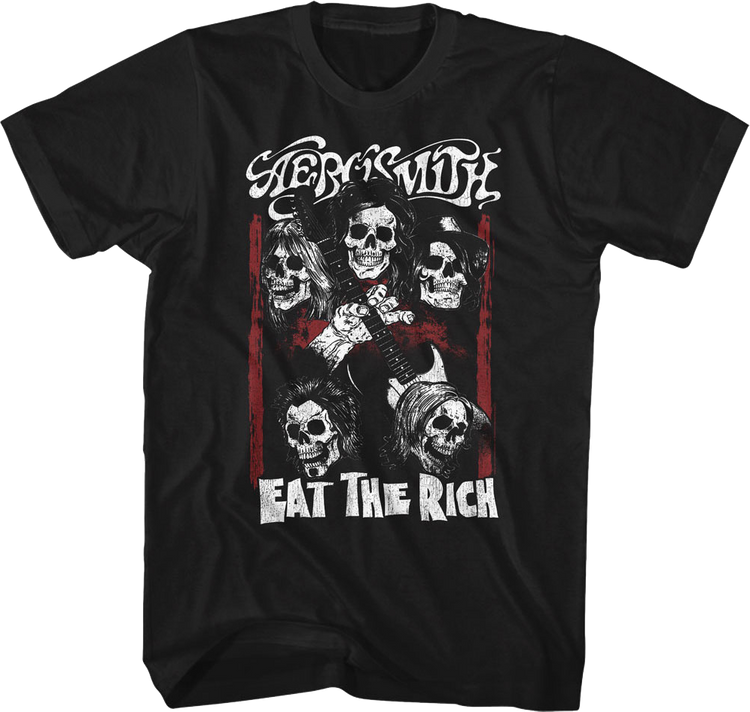 Eat The Rich Skulls Aerosmith T-Shirt