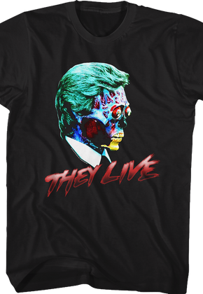 Alien Head Shot They Live T-Shirt