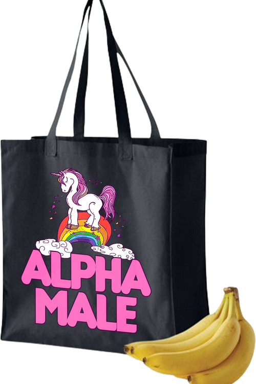 Alpha Male Unicorn Tote Bag