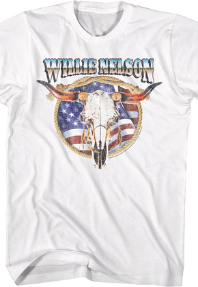 American Cow Skull Willie Nelson T-Shirt
