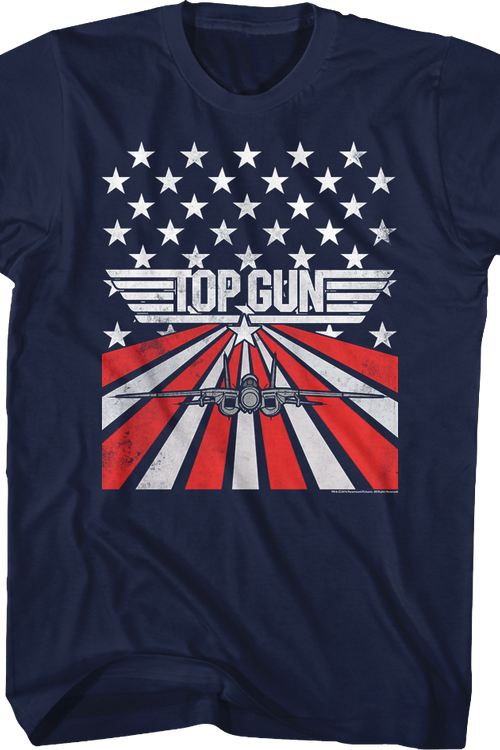 American Flag Top Gun T-Shirt