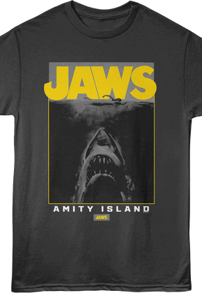 Amity Island Poster Jaws T-Shirt
