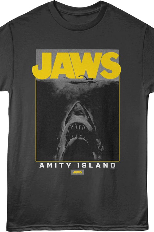 Amity Island Poster Jaws T-Shirt