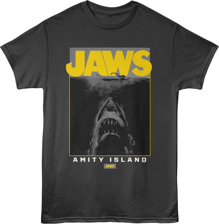 Amity Island Poster Jaws T-Shirt