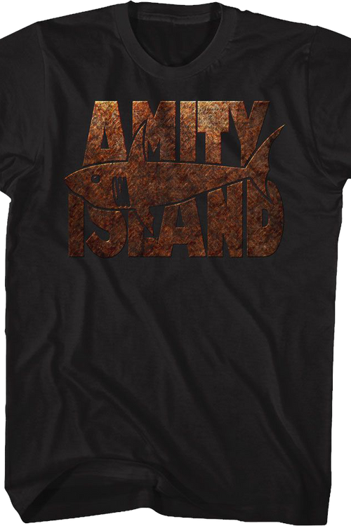 Amity Island Rusted Sign Jaws T-Shirt