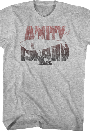 Amity Island Shark Illustration Jaws T-Shirt