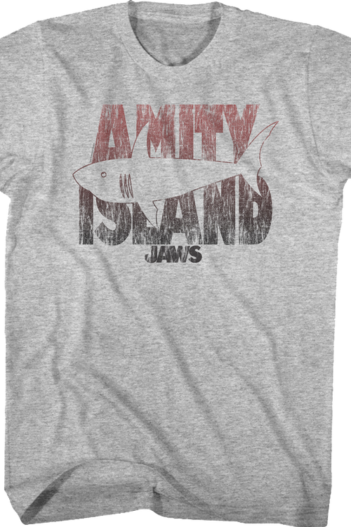 Amity Island Shark Illustration Jaws T-Shirt