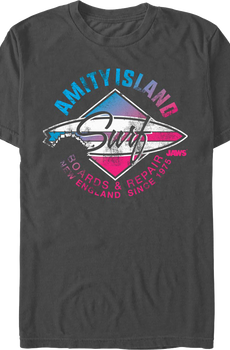 Amity Island Surf Board Repair Jaws T-Shirt