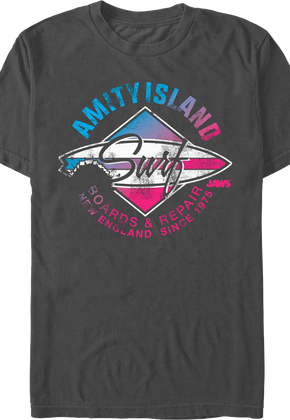 Amity Island Surf Board Repair Jaws T-Shirt