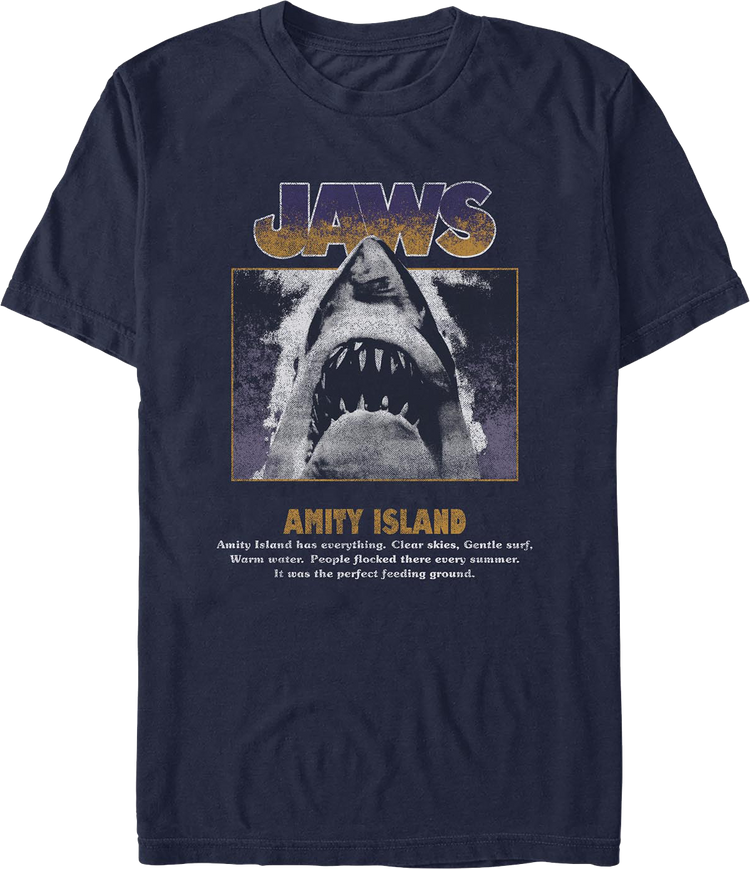 Amity Island Tagline Jaws T-Shirt