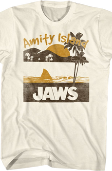 Amity Island Tropical Sunset Jaws T-Shirt