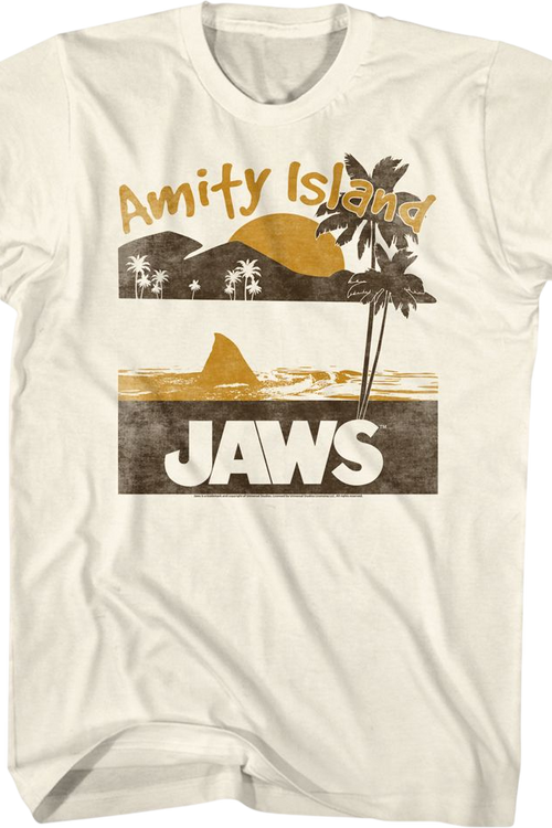 Amity Island Tropical Sunset Jaws T-Shirt