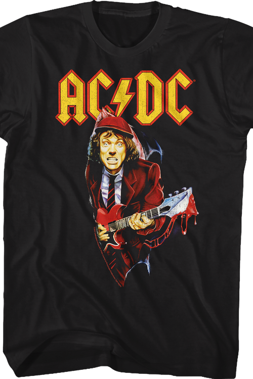 Angus Young Bloody Guitar ACDC Shirt