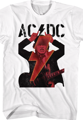 Angus Young Devil Horns ACDC T-Shirt