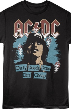 Angus Young Dirty Deeds Done Dirt Cheap ACDC T-Shirt