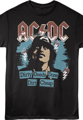 Angus Young Dirty Deeds Done Dirt Cheap ACDC T-Shirt