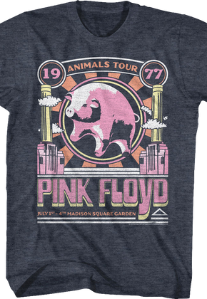 Animals Tour 1977 Poster Pink Floyd T-Shirt