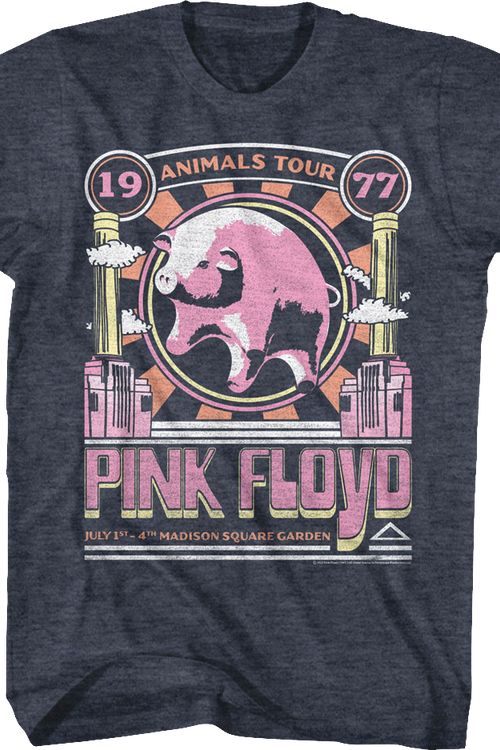 Animals Tour 1977 Poster Pink Floyd T-Shirt