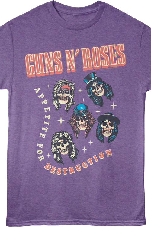 Appetite For Destruction Skulls Guns N' Roses T-Shirt