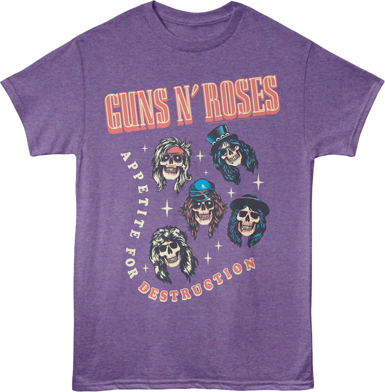 Appetite For Destruction Skulls Guns N' Roses T-Shirt
