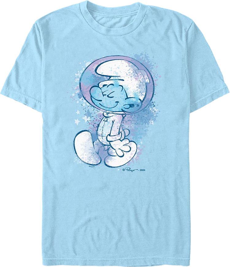 Paint Splatter Astro Smurf T-Shirt