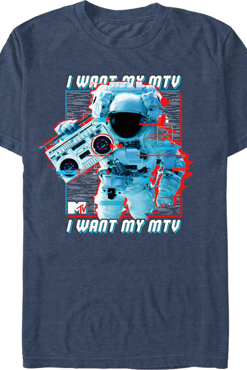 Astronaut Boom Box I Want My MTV Shirt