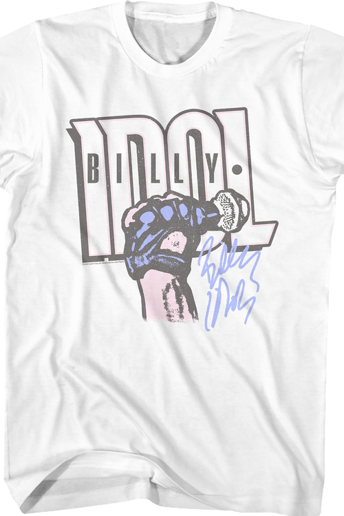 Logo And Autograph Billy Idol T-Shirt