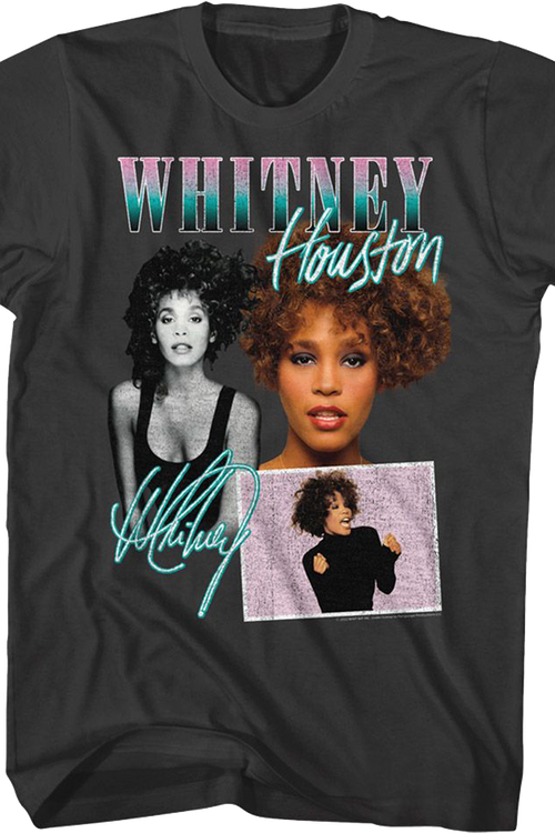 Autograph Collage Whitney Houston T-Shirt