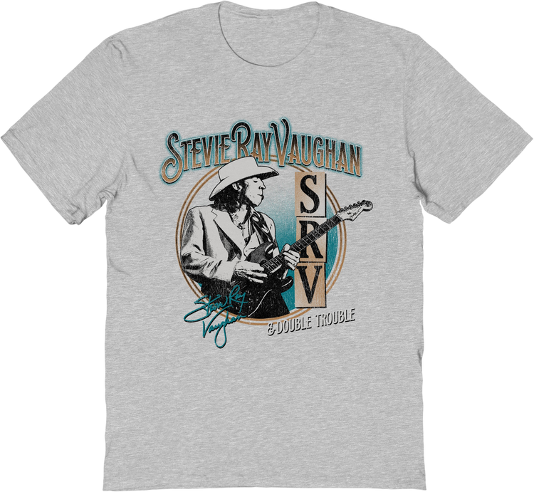 Autographed Circle Stevie Ray Vaughan & Double Trouble T-Shirt