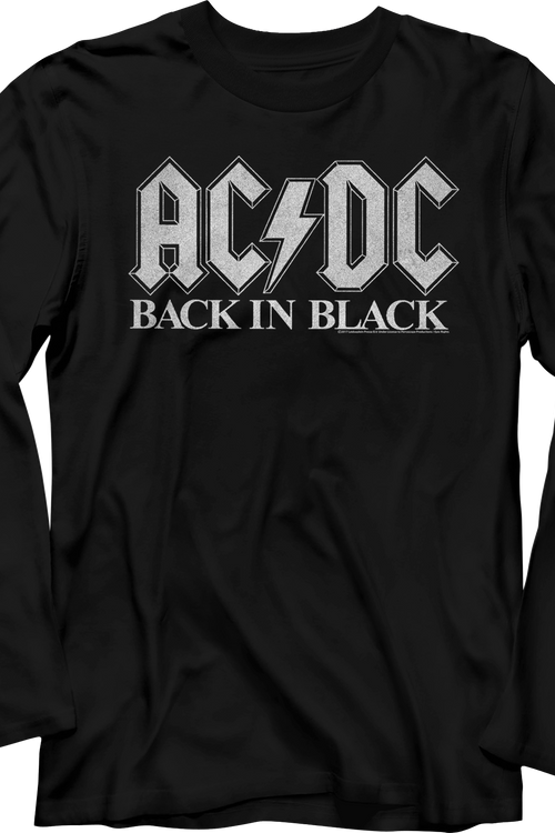 Back In Black ACDC Long Sleeve Shirt