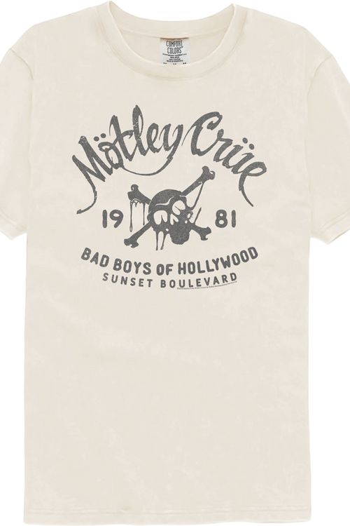 Bad Boys Of Hollywood 1981 Motley Crue Comfort Colors Brand T-Shirt