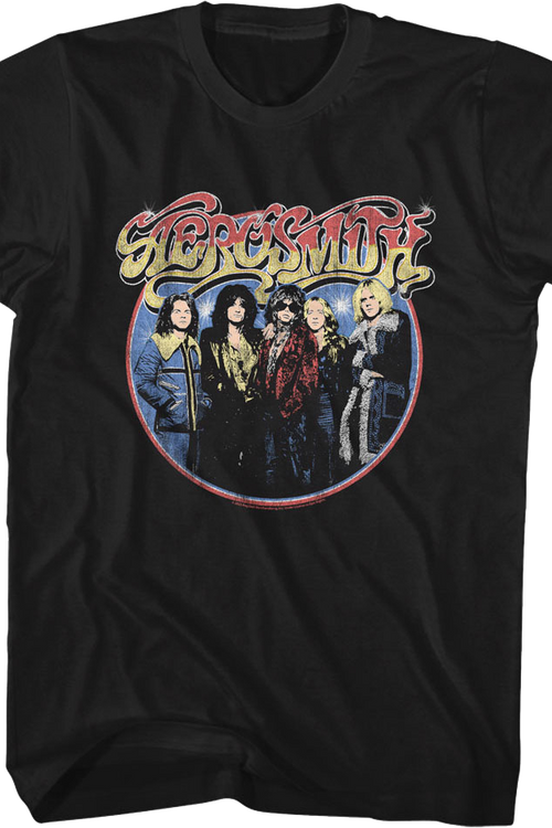 Band Photo Circle Aerosmith T-Shirt
