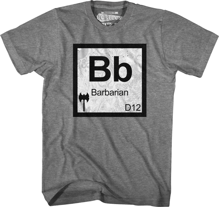 Barbarian Element Symbol Dungeons & Dragons T-Shirt