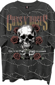 Front & Back Barbed Wire Guns N' Roses Oversized T-Shirt